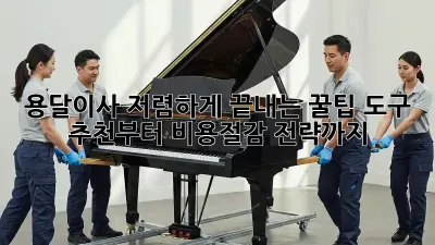 용달이사, 저렴하게 끝내는 꿀팁! 도구 추천부터 비용절감 전략까지
